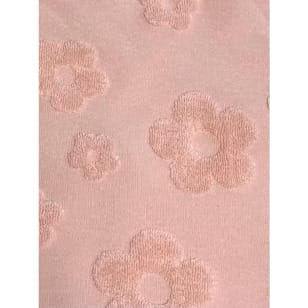 Baumwolle uni Jacquard Blümchen ab 50 cm rosa kaufen
