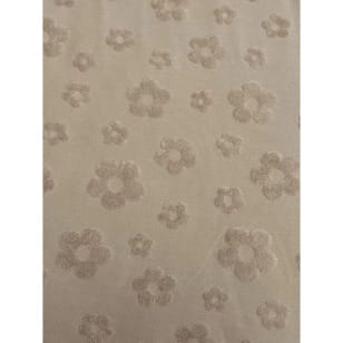Baumwolle uni Jacquard Blümchen ab 50 cm sand kaufen