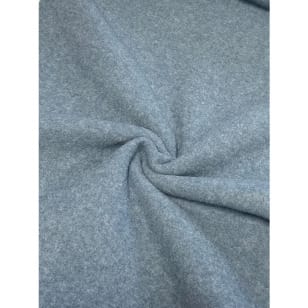Wollfleece Schurwolle Stoff meliert rauchblau kaufen