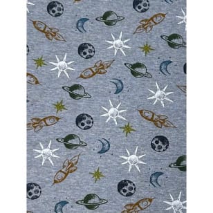 Alpenfleece Muster Planeten Breite 147 cm kaufen