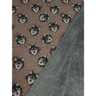 Alpenfleece Muster Wolf Breite 150 cm kaufen