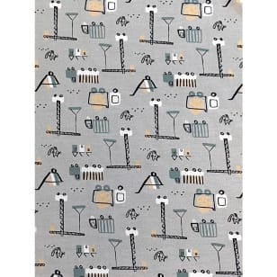 Jersey Stoff Kinderstoff Baustelle kaufen