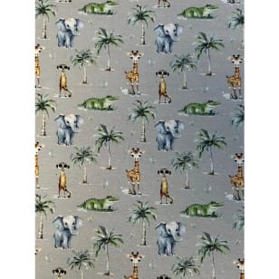 Jersey Stoff Kinderstoff Digitaldruck Safari Babies kaufen
