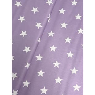 Baumwollstoff Dekostoff Sterne 3cm lavendel kaufen