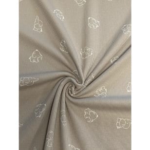 Baumwollstoff Waffeljersey Waffelstrick Elefant sand kaufen