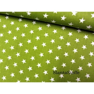 Stoff Sterne, 1cm, olive, 100% Baumwolle kaufen