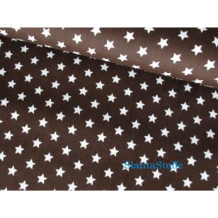 Stoff Sterne, 1cm, dunkelbraun, 100% Baumwolle kaufen