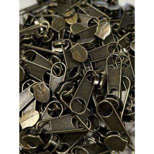 Zipper Reißverschlussschieber Spirale 3mm Farbe silber kaufen