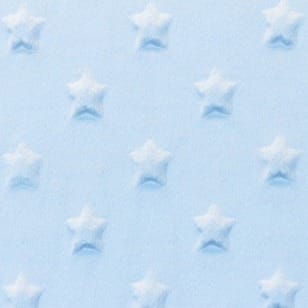 Minky Fleece Sterne Microfleece Stoff Breite 165 cm hellblau kaufen