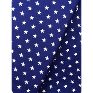 Baumwollstoff Stoff Dekostoff Sterne 1cm royalblau kaufen