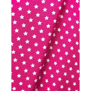 Baumwollstoff Stoff Dekostoff Sterne 1 cm pink kaufen