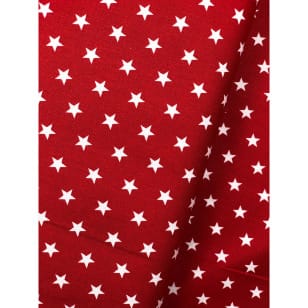 Baumwollstoff Dekostoff Stoff Sterne 1 cm rot kaufen
