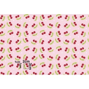 Baumwollstoff Kinderstoff Kirsche rosa Breite 160cm ab 50 cm kaufen