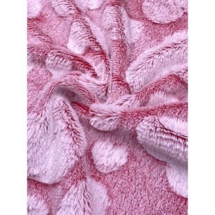 Pelz Stoff Herz Fleece Fellimitat Breite 165 cm rot kaufen