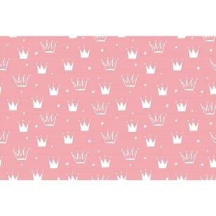 Baumwollstoff Kinderstoff Krone rosa Breite 160cm ab 50 cm kaufen