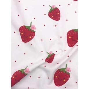Jersey Stoff Kinderstoff Erdbeeren Breite 150cm ab 50cm kaufen