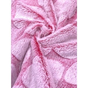 Pelz Stoff Herz Fleece Fellimitat Breite 165 cm pink kaufen