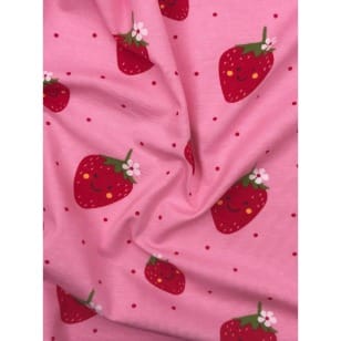 Jersey Stoff Kinderstoff Erdbeeren Breite 150cm ab 50cm kaufen