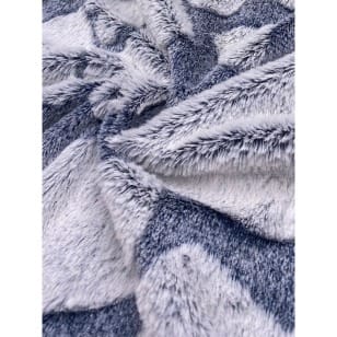 Pelz Stoff Herz Fleece Fellimitat Breite 165 cm dunkelblau kaufen