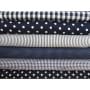 Stoffpaket in marineblau,6 Stoffstücke 