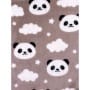 Fleecestoff Teddy Panda Wolke doppelseitig taupe Breite 150 cm 