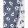 Baumwollstoff Dekostoff Kinderstoff Stoff Jacquard Double face Elefant Jeansblau