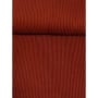 Bündchen Stoff Grobstrick gerippt meliert ziegelrot Breite 35cm