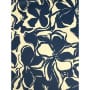 Baumwolle Satin Baumwollsatin Blumen jeansblau