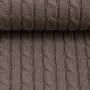 Strickstoff Zopfstrick Baumwolle beige