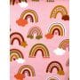 Sweat French Terry Kinderstoff Regenbogen rosa