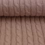 Strickstoff Zopfstrick Baumwolle altrosa