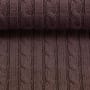 Strickstoff Zopfstrick Baumwolle mauve