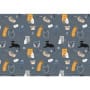 Baumwollstoff Kinderstoff Hund granitgrau Breite 160 cm