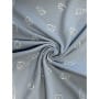 Baumwollstoff Waffeljersey Waffelstrick Elefant hellblau