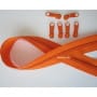 Endlos Reißverschluss orange, Set 2m + 6 Zipper