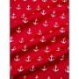 Baumwollstoff Anker, rot, Breite 145 cm
