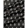 Baumwollstoff Anker, schwarz, Breite 145 cm